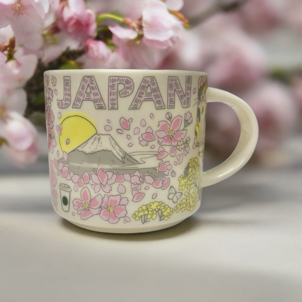 Starbucks Japan Been There Spring Sakura Coffee kawaii Mug Cup 14oz Collectible